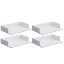 Kit 04 Suportes Suspensos Para Micro-ondas Forno 60x40 cm Class L03 Branco - Lyam Decor Kit 04 Suportes Suspensos Para Micro-ondas Forno 60x40 cm Class L03 Branco - Lyam Decor