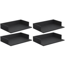 Kit 04 Suportes Suspensos Para Micro-ondas Forno 60x40 cm Class L03 Preto - Lyam Decor Kit 04 Suportes Suspensos Para Micro-ondas Forno 60x40 cm Class L03 Preto - Lyam Decor
