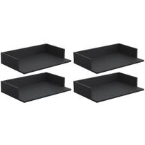 Kit 04 Suportes Suspensos Para Micro-ondas Forno 60x40 cm Class L03 Preto - Lyam Decor