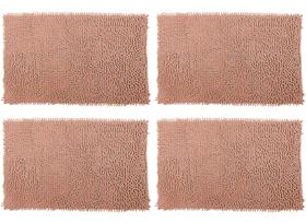 Kit 04 Tapete Microfibra Bolinha 0,38mx0,58m