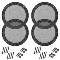 Kit 04 Telas Alto Falante 12 Polegadas Com Parafusos Grade