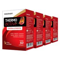 Kit 04 Termogênico Thermo Active 60 Cápsulas Maxinutri