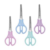 Kit 04 Tesoura Escolar Tom Pastel 13cm c/ Régua CIS