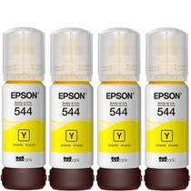 Kit 04 Tinta Original T544 L3150 L3110 L5190 L5290 Amarelo