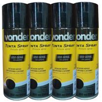 Kit 04 tinta spray preto brilhante 350ml vonder Kit 04 tinta spray preto brilhante 350ml vonder
