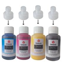 Kit 04 Tinta Sublimatica Genesis e Bico Dosador Recarga Fácil Kit 04 Tinta Sublimatica Genesis e Bico Dosador Recarga Fácil
