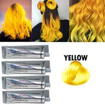 Kit 04 Tintas Coloração Yellow Amarelo 60g Mairibel/Hidraty