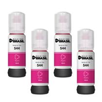 Kit 04 Tintas compatível T544 Magenta para impressora Ecotank Epson