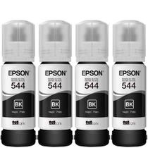 Kit 04 Tintas Originais T544 L3150 L3110 L3250 L3210 3150 3110 Preto - Original