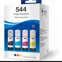 Kit 04 Tintas Originais T544 modelos L1110, L1210, L3110, L3150, L3160, L3210, L3250, L3251, L3260, L5190, L5290