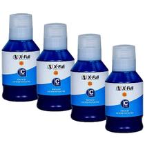 Kit 04 Tintas Para Canon Maxify GI-16 Ciano Para GX7010 - Xfull Kit 04 Tintas Para Canon Maxify GI-16 Ciano Para GX7010 - Xfull