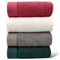 Kit 04 Toalha De Banho Gigante / Banhão - Eleganz - Terracota/Branca/Cinza/Verde - 72x150cm- LMpeter Kit 04 Toalha De Banho Gigante / Banhão - Eleganz - Terracota/Branca/Cinza/Verde - 72x150cm- LMpeter