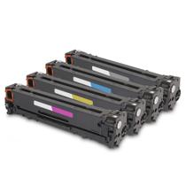 Kit 04 Toners Compatíveis CE320 128A para laserjet series CM1415 CM1525