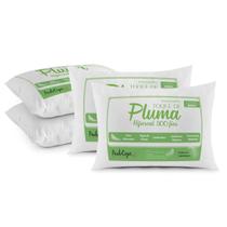 Kit 04 Travesseiros Toque de Pluma Pena Hipercal 500 Fios 50x70cm Antiácaro, Antialérgico, Lavável em Máquina Kit 04 Travesseiros Toque de Pluma Pena Hipercal 500 Fios 50x70cm Antiácaro, Antialérgico, Lavável em Máquina
