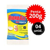 kit 04 unid cloro Pastilha para piscina Hidroall Penta 200g
