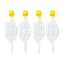 Kit 04 unidades Airlock Válvula Tipo S Air Lock Para Fermentação Cerveja Kombucha Vinho Conserva