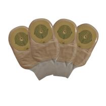 KIT 04 UNIDADES - Bolsa Drenável de Colostomia Karaya Recortável Opaca (VITALGOLD)