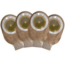 KIT 04 UNIDADES - Bolsa Drenável de Colostomia Karaya Recortável Opaca (VITAMEDICAL)