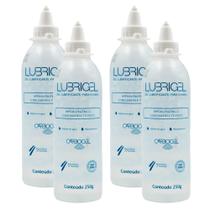 KIT 04 UNIDADES - Gel Lubrificante Íntimo para Exames Lubrigel 250g (CARBOGEL)