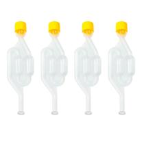 Kit 04 Válvulas Airlock Tipo S com Anel Vedante Air Lock Para Fermentação Cerveja Kombucha Vinho - Amantes da Breja