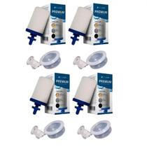 Kit 04 Vela Para Filtro Barro Alcalina Premium Tripla Ação + 04 Boia - Oasis