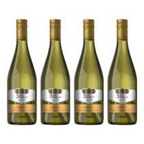 Kit 04 Vinhos 3 Medallas Chardonnay 750Ml