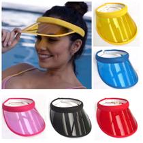 Kit 04 Viseiras Praia Transparente Clube Balada Sol Verão Kit 04 Viseiras Praia Transparente Clube Balada Sol Verão