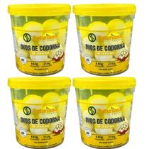 Kit 04 X Potes Ovos De Codorna Em Conserva Naturinno de 440g