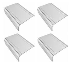 Kit 04un Esteiras Bandeja Reta Flexivel P/ Braço Sofá Branco