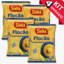 KIT 04X Flocão de Milho Sinhá 500G Farinha de Milho Flocada Cuzcuz Natural Sem Glúten KIT 04X Flocão de Milho Sinhá 500G Farinha de Milho Flocada Cuzcuz Natural Sem Glúten
