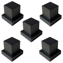 Kit 05 Acabamento Metal Quadrado Registro Base Deca Preto