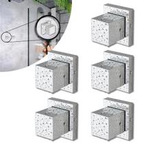 Kit 05 Acabamento Quadrado Metal Cromado Para Registro Chuveiro Pressão Padrão Deca