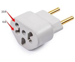 Kit 05 Adaptadores De Tomada Plug Para 10a e 20a Até 250v T - Complete Store
