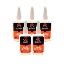 Kit 05 Adesivo Instantâneo 100g Multiuso Média Viscosidade Gasômetro Madeiras Kit 05 Adesivo Instantâneo 100g Multiuso Média Viscosidade Gasômetro Madeiras