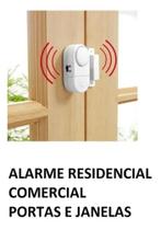 Kit 05 Alarme Contra Invasão Residencial Sonoro Porta Janela - P