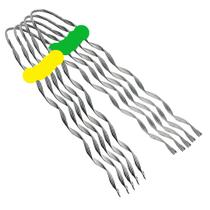 Kit 05 alca preformada multiplex 50mm vd/am 100918