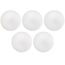 Kit 05 Assentos Redondo Banqueta Cadeira Estofados Poltronas H02 material sintético Branco 30 cm - Lyam Decor