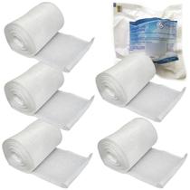 Kit 05 Ataduras Curativo Rayon Enfaixar Pele Queimadura Rolo Kit 05 Ataduras Curativo Rayon Enfaixar Pele Queimadura Rolo