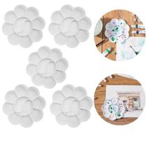 Kit 05 Bandeja Paleta Godê Flor Para Pintura 10 Divisórias Kit 05 Bandeja Paleta Godê Flor Para Pintura 10 Divisórias