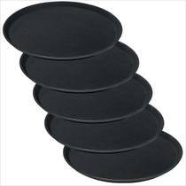 Kit 05 bandejas para servir garçom 35cm