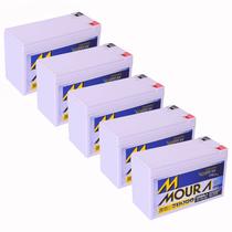 Kit 05 Baterias Gel Selada 12V 7ah - Moura No-break