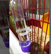 Kit 05 Bebedouros de vidro com bico para hamster e outros roedores