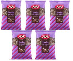 Kit 05 Biscoitos Bolo de Mel Zezé Pacote 300g cada