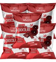 Kit 05 Biscoitos Fit Sabor Chocolate com Whey Protein de 20g de Proteína com 45g-WheyViv Kit 05 Biscoitos Fit Sabor Chocolate com Whey Protein de 20g de Proteína com 45g-WheyViv