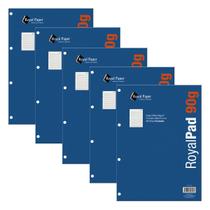 Kit 05 Blocos de Fichário ROYAL PAPER 80fls 90g Pautado