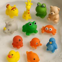 Kit 05 Brinquedos Bichinhos Para Banho Em Vinil Macio Bebê Esguicham Água Banheira Piscina Infantil