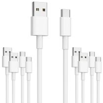 Kit 05 cabo celular 3.1a flexivel usb-c 1mt inova branco