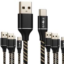 Kit 05 cabo celular 3.1a flexivel usb tipo-c 1mt inova cinza Kit 05 cabo celular 3.1a flexivel usb tipo-c 1mt inova cinza