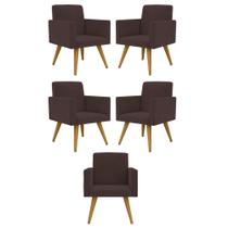 Kit 05 Cadeiras Poltronas Decorativa - Escritório - Recepção - Balaqui Decor