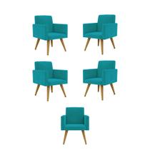 Kit 05 Cadeiras Poltronas Decorativa - Escritório - Recepção